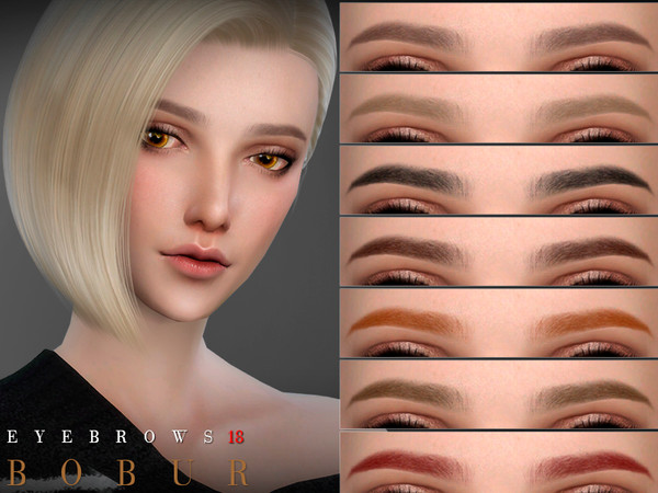 Sims 4 — Bobur Eyebrows 18 by Bobur2 — new eyebrows for female 14 colors HQ I hope you like it