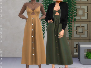 Sims 4 — Elysian Dress Set / Christopher067 by christopher0672 — This is a cute long dress with a button up detail, as