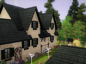 Sims 3 — The Rose Sorbier by sgK452 — Small house a couple with children attic rooms, all comfort. Dog cat horses Mainly