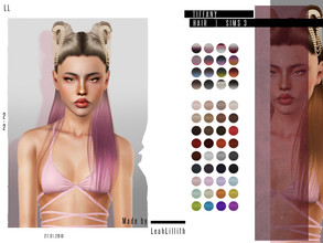 Sims 3 — LeahLillith Tiffany Hair by Leah_Lillith — Tiffany Hair All LODs Smooth bones hope you will enjoy^^