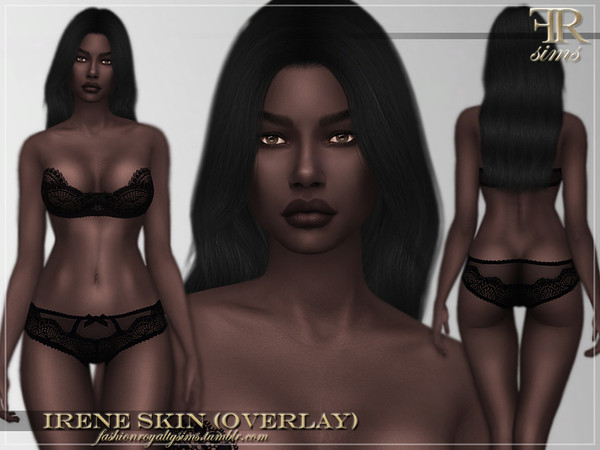 Sims 4 — Irene Skin (Overlay) by FashionRoyaltySims — Standalone Custom thumbnail Female only Teen to Elder Works with