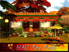Sims 4 — SLAV Mini Mobile Home by Whatthewoohoo — A perfect little starter home for a fun, adventurous couple. Bonus, it