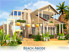 Sims 4 — Beach Abode by Lhonna — Comfy beach house for a family. The house is furnished, landscaped, tested and ready to