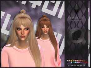 Sims 4 — Nightcrawler-Cranberry by Nightcrawler_Sims — NEW HAIR MESH T/E Smooth bone assignment All lods 22colors Works
