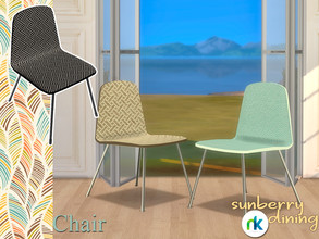 Sims 4 — Nikadema Sunberry Chair One by nikadema — This chair inspired me to create the dining set. I tried to make a