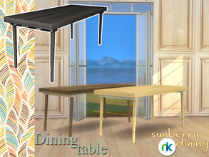 Sims 4 — Nikadema Sunberry Dining Table by nikadema — I wanted to make a table which was a bit different, adding color to