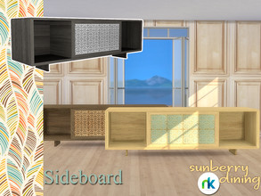Sims 4 — Nikadema Sunberry Sideboard by nikadema — I wanted to make a sideboard between modern and classic for this set 3