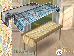 Sims 4 — Nikadema Sunberry Table Cloth by nikadema — Funny and fancy colors on a decorative cloth for the table. 3 colors