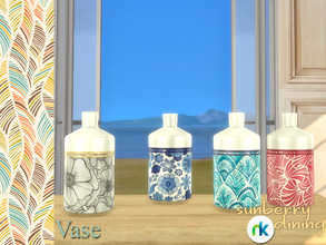 Sims 4 — Nikadema Sunberry Vase by nikadema — 4 recolors included on the file of this decorative big vase