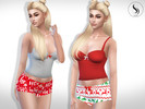 Sims 4 — Xmas Casual Pyjamas by saliwa — Xmas Casual Pyjamas design by Saliwa