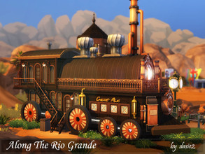 Sims 4 — Along The Rio Grande by dasie22 — ALONG THE RIO GRANDE is a small railway station with a locomotive, and it is a