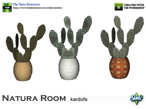 Sims 3 — kardofe_Natura Room_Cactus by kardofe — Cactus in a small barrel, in three different options