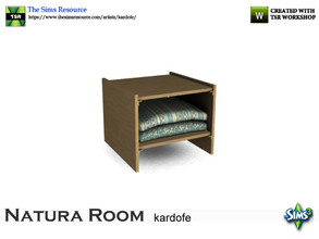 Sims 3 — kardofe_Natura Room_EndTable by kardofe — Side table in natural wood, with two cushions inside