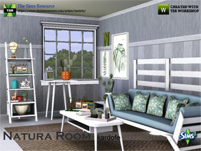 Sims 3 — kardofe_Natura Room_ by kardofe — Living room formed by natural wood furniture, with tapestries of fresh and