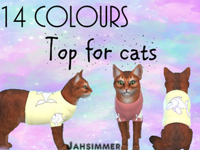 Sims 4 — Top for cats - JahSimmer by JahSimmer — This is for cats. It's a really cute top with the fishes