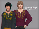 Sims 4 — Spring gaze - male shirt by WistfulCastle — Spring gaze - male shirt, base game compatible, new mesh, all LOD's,