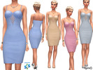 Sims 4 — Dress - 201902_08 by Dgandy — Base game item Outfits: Formal Party 4 colors