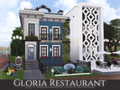 Sims 4 — Gloria Restaurant by Rirann — Gloria is a cosy restaurant with Italian food. There are also a bar and a cafe on