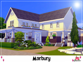 Sims 4 — Marbury - Nocc by sharon337 — Marbury is a Family Home built on a 40 x 30 lot. Value $207,466 It has: 4