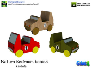 Sims 4 — kardofe_Natura Bedroom_Car by kardofe — Small toy car, wooden, in three different options 