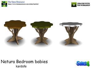 Sims 4 — kardofe_Natura Bedroom_DiningTable by kardofe — Table whose foot simulates the trunk of a tree and the top