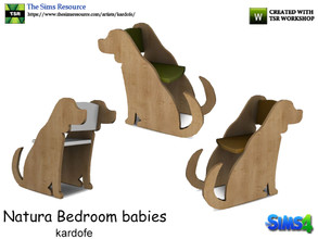 Sims 4 — kardofe_Natura Bedroom_Dog Chair by kardofe — Chair formed by two silhouettes of a dog, in natural wood, in