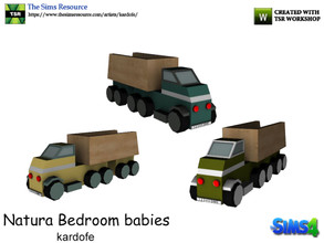 Sims 4 — kardofe_Natura Bedroom_Truck 1 by kardofe — Toy truck with tipper, wooden in three different options 