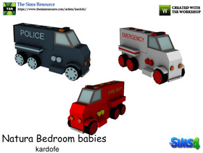 Sims 4 — kardofe_Natura Bedroom_Truck 2 by kardofe — Toy truck in three options, ambulance, firefighters and police. 