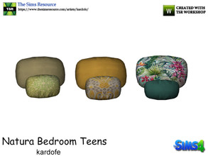 Sims 4 — kardofe_Natura Bedroom_Cushions by kardofe — Two decorative cushions, to place on top of the bed without the