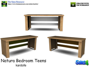 Sims 4 — kardofe_Natura Bedroom_Desk by kardofe — Desktop table, natural wood, in three colour options 