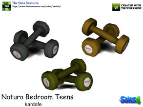 Sims 4 — kardofe_Natura Bedroom_Weights by kardofe — Set of two small, decorative weights in three color options 