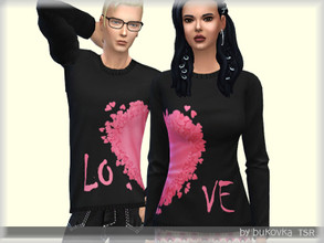 Sims 4 — Set St. Valentine's Day by bukovka — Valentine's sweater for men and women. It is assumed as a double. Installed