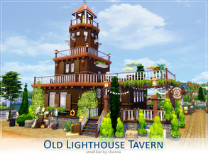 Sims 4 — Old Lighthouse Tavern by Lhonna — Small tavern for true sea wolves. This bar arranged in an old lighthouse is