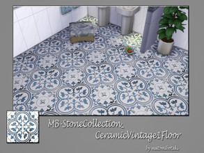 Sims 4 — MB-StoneCollection_CeramicVintage1Floor by matomibotaki — MB-StoneCollection_CeramicVintage1Floor, vintage
