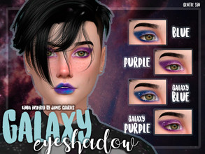 Sims 4 — Galaxy eyeshadow | kinda James Charles by GentleSin — - 4 versions. - 2 colours. - from teen to elder. - for