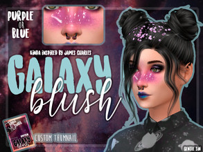 Sims 4 — Galaxy blush | inspired by James Charles by GentleSin — - 2 colours, purple and blue. - from teen to elder. -
