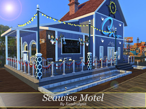 Sims 4 — Seawise Motel - No CC by Xandralynn — Seawise Motel is a small, two-story building with Cape Cod inspired