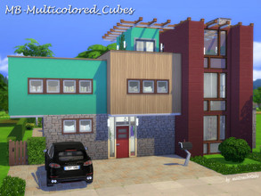Sims 4 — MB-Multicolored_Cubes by matomibotaki — Modern family home with lot of space and cozy ambience. Details: Stylish