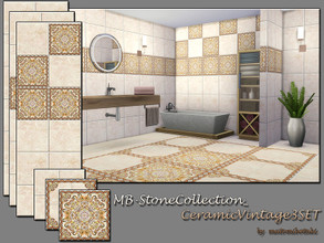 Sims 4 — MB-StoneCollection_CeramicVintage3SET by matomibotaki — MB-StoneCollection_CeramicVintage3, solid colored