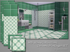 Sims 4 — MB-StoneCollection_CeramicVintage4SET by matomibotaki — MB-StoneCollection_CeramicVintage4SET, solid colored