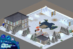 Sims 1 — The Ice Cube Campground. by Troika — The ultimate Winter adventure.Snowboard all day, sleep in an Igloo at