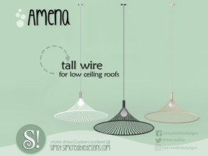 Sims 4 — Amena Ceiling lamp long (regular wall height) by SIMcredible! — by SIMcredibledesigns.com available at TSR 3