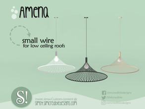 Sims 4 — Amena Ceiling lamp short (regular wall height) by SIMcredible! — by SIMcredibledesigns.com available at TSR 3