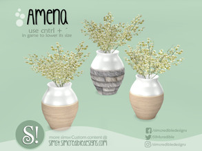 Sims 4 — Amena flowers by SIMcredible! — by SIMcredibledesigns.com available at TSR 2 colors variations