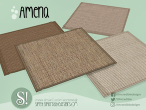 Sims 4 — Amena rug by SIMcredible! — by SIMcredibledesigns.com available at TSR 4 colors variations