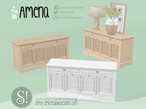 Sims 4 — Amena sideboard by SIMcredible! — by SIMcredibledesigns.com available at TSR 2 colors variations