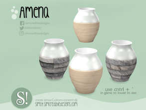 Sims 4 — Amena vase by SIMcredible! — by SIMcredibledesigns.com available at TSR 2 colors variations