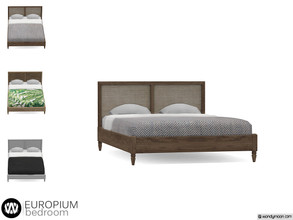 Sims 4 — Europium Bed by wondymoon — - Europium Bedroom - Bed - Wondymoon|TSR - Creations'2019