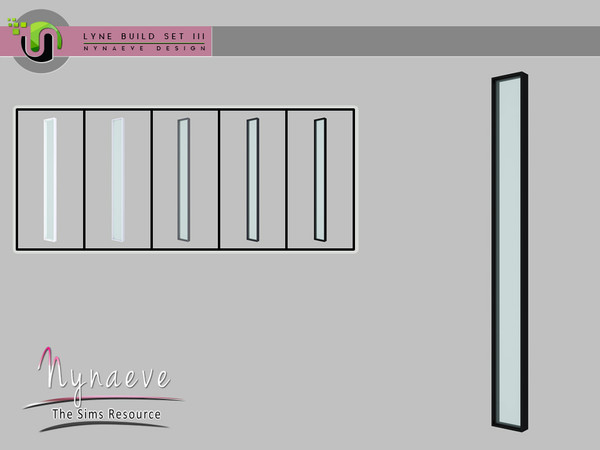 Sims 4 — Lyne Build Set III - Tall Window - 1x1 Left by NynaeveDesign — Lyne Build Set III - Tall Window - 1x1 Left