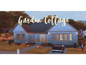 Sims 4 — Garden Cottage by xogerardine — This romantic Victorian cottage has an easy, one-story floor plan. The back
